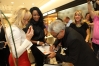 Zanotti signed shoes for hours!